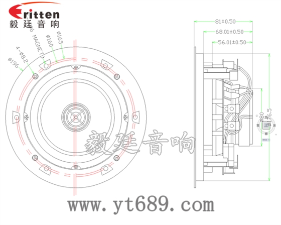 5.25寸天花揚(yáng)聲器成品圖