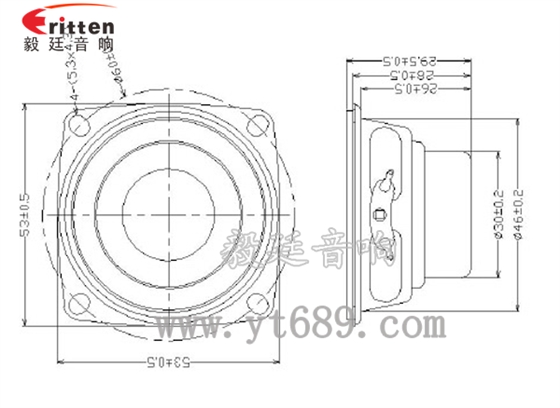 53mm8歐8w喇叭--喇叭廠家成品圖 高品質52mm8w全頻內磁喇叭成品圖