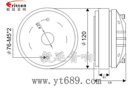 1.38寸40瓦舞臺(tái)音箱全頻喇叭成品圖