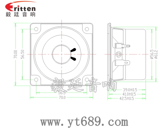 2.75寸13芯10瓦全頻喇叭成品圖