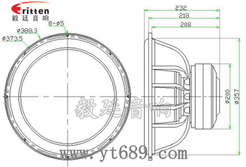 15寸音箱超重低音喇叭成品圖