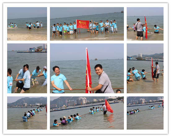 毅廷喇叭廠水中拔河